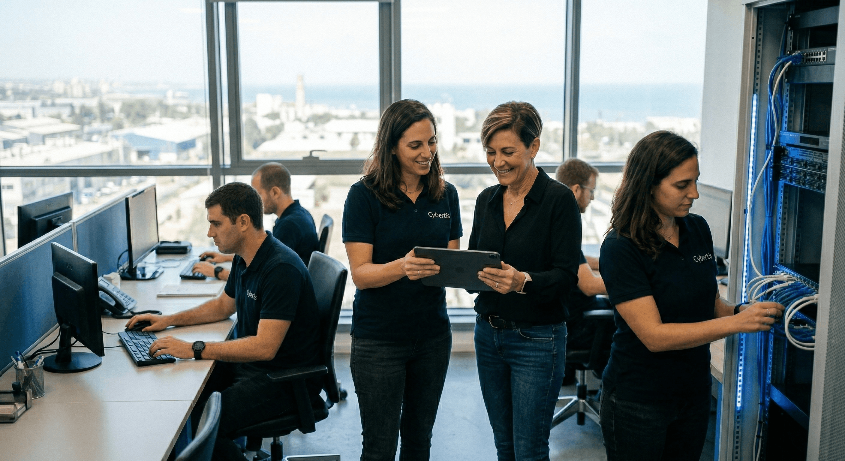רותם שיינס וצוות Cybertis מספקים תמיכת IT פרואקטיבית ואבטחת סייבר במשרד לקוח בהרצליה
